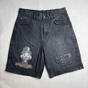 Disney DuckTales x Shoe Palace The Coins denim shorts Black Men’s Size Large
